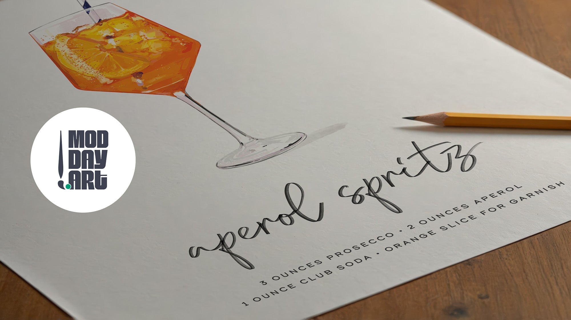 Behind the Scenes: Creating Our Aperol Spritz Artwork - Mod Day Art