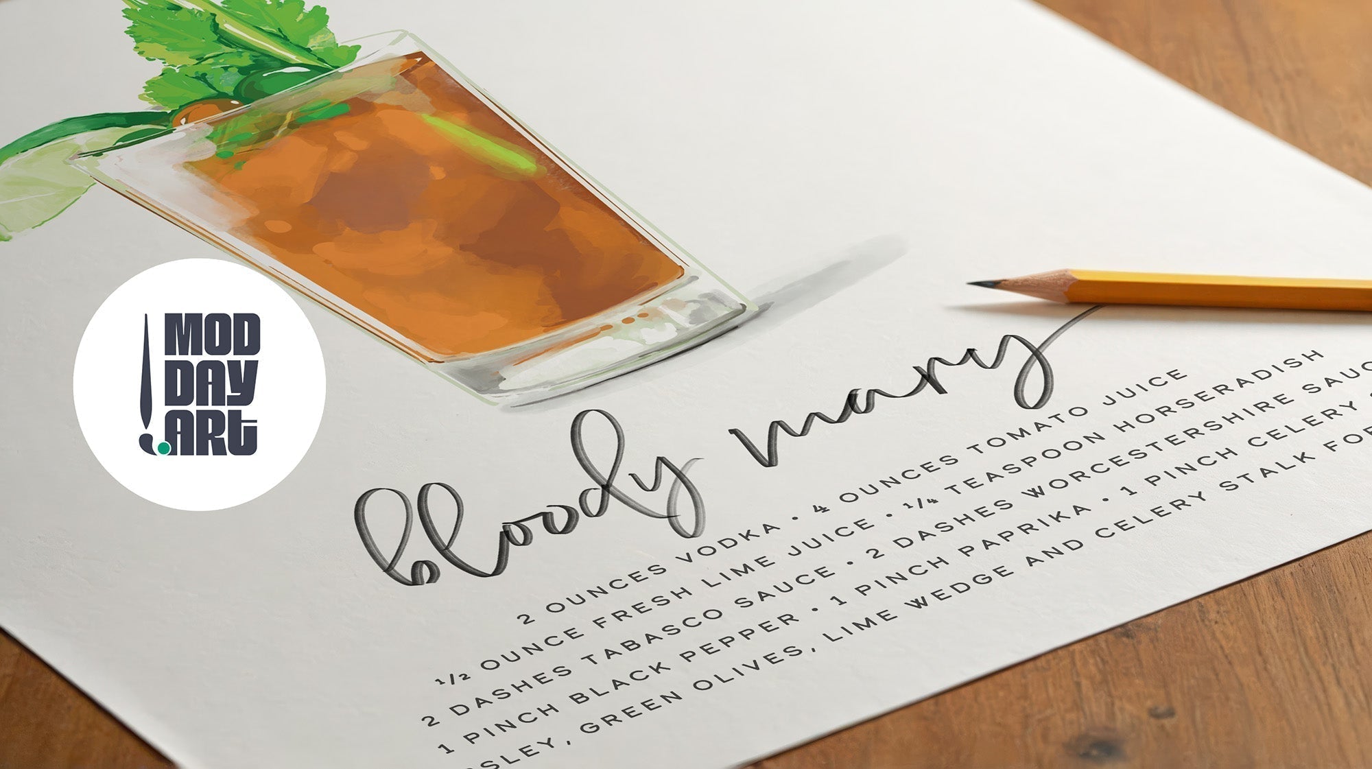 The Best Bloody Mary Recipe: Behind the Scenes of Our Hand-Drawn Art Print