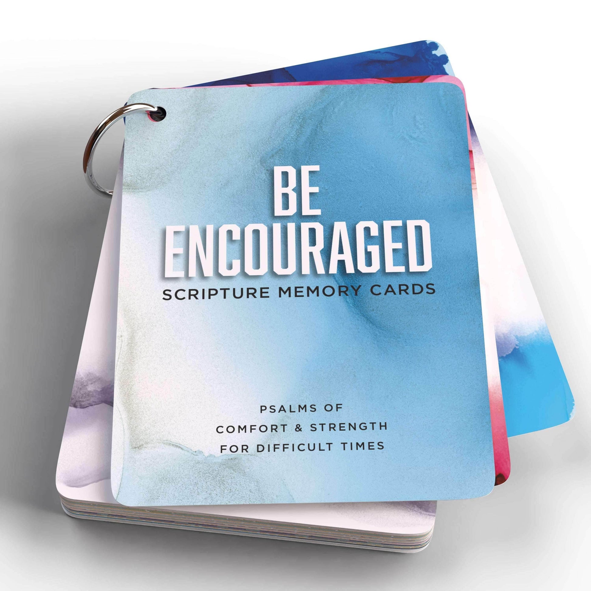 Encouragement scripture cards for grief and loss with comforting psalms.