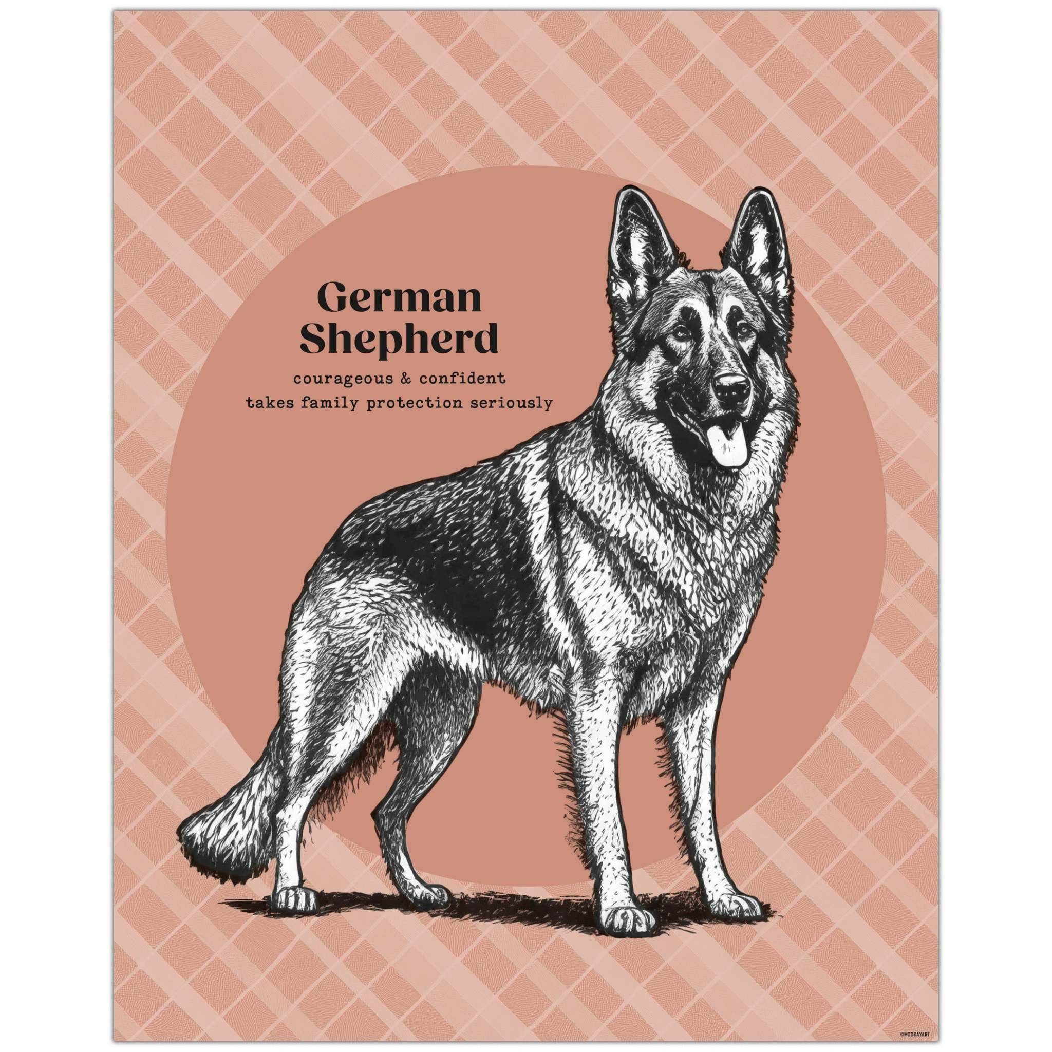 German Shepherd Drawing Wall Art – 8x10 feature image
