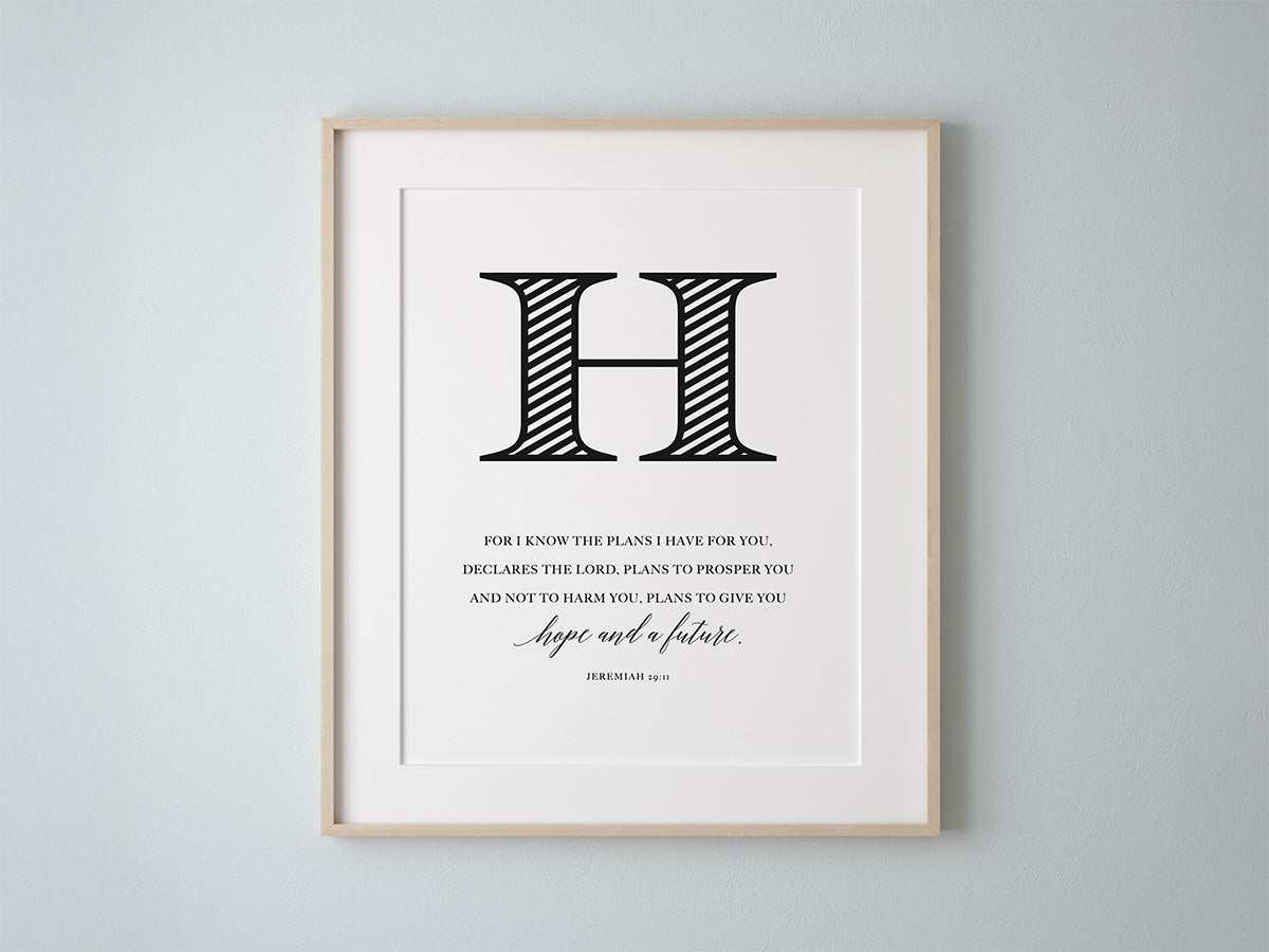 Hope Bible Verses Wall Decor | Engraved-Style