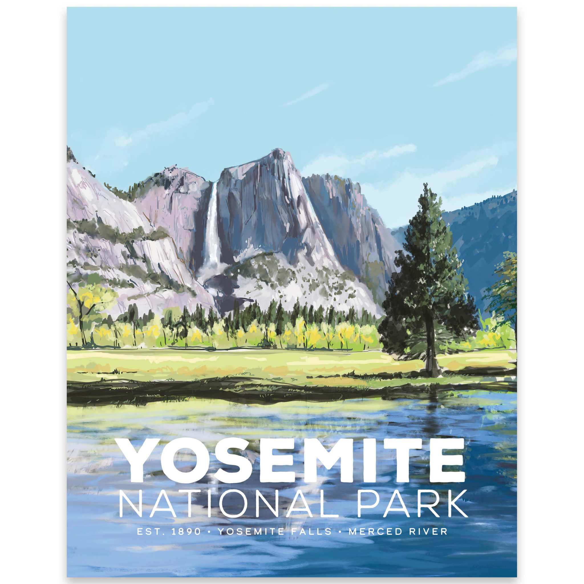 Sequoia National Park Vintage Poster – WPA-Style Retro Travel Art Print