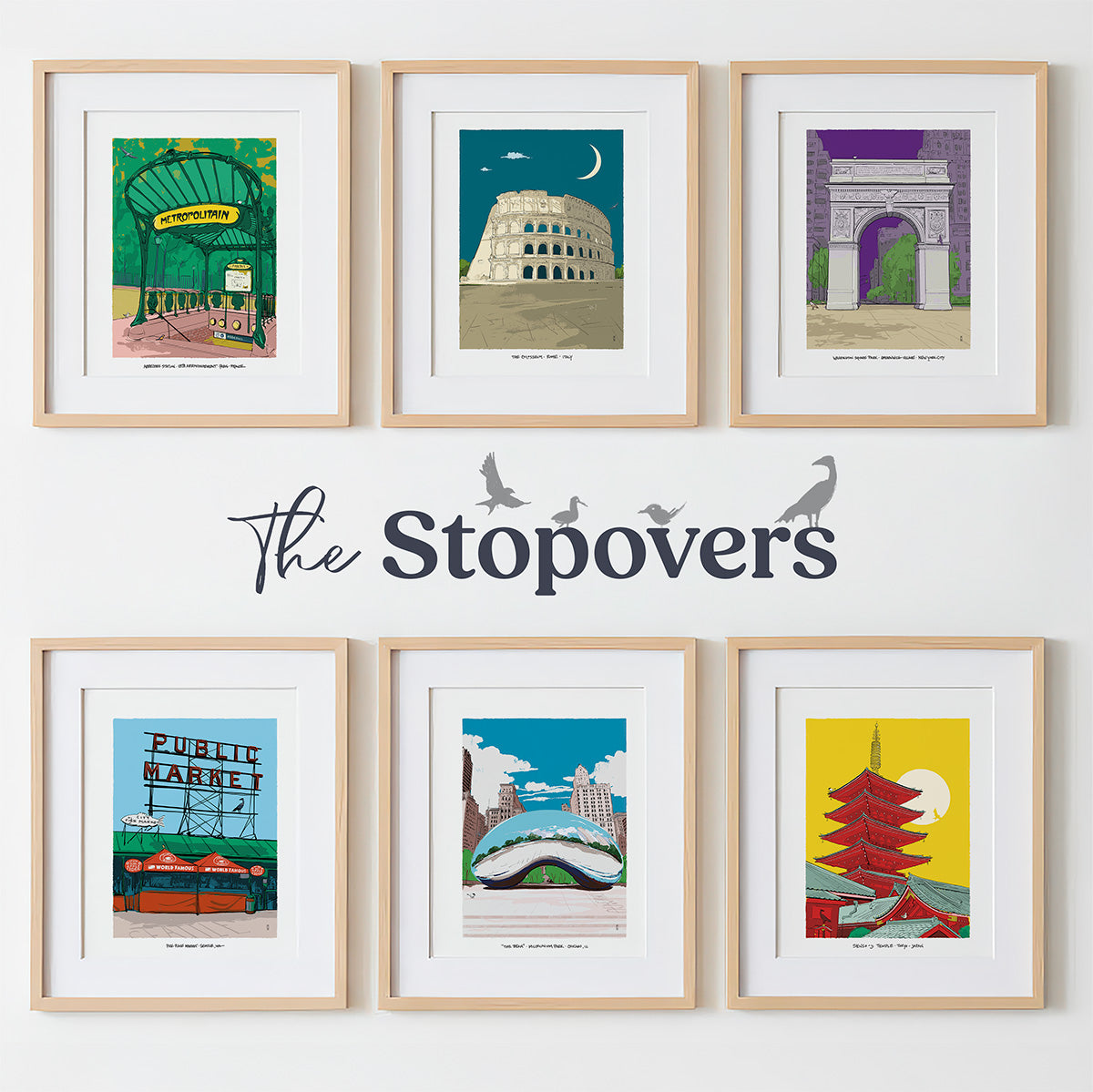 Stopover city art print series