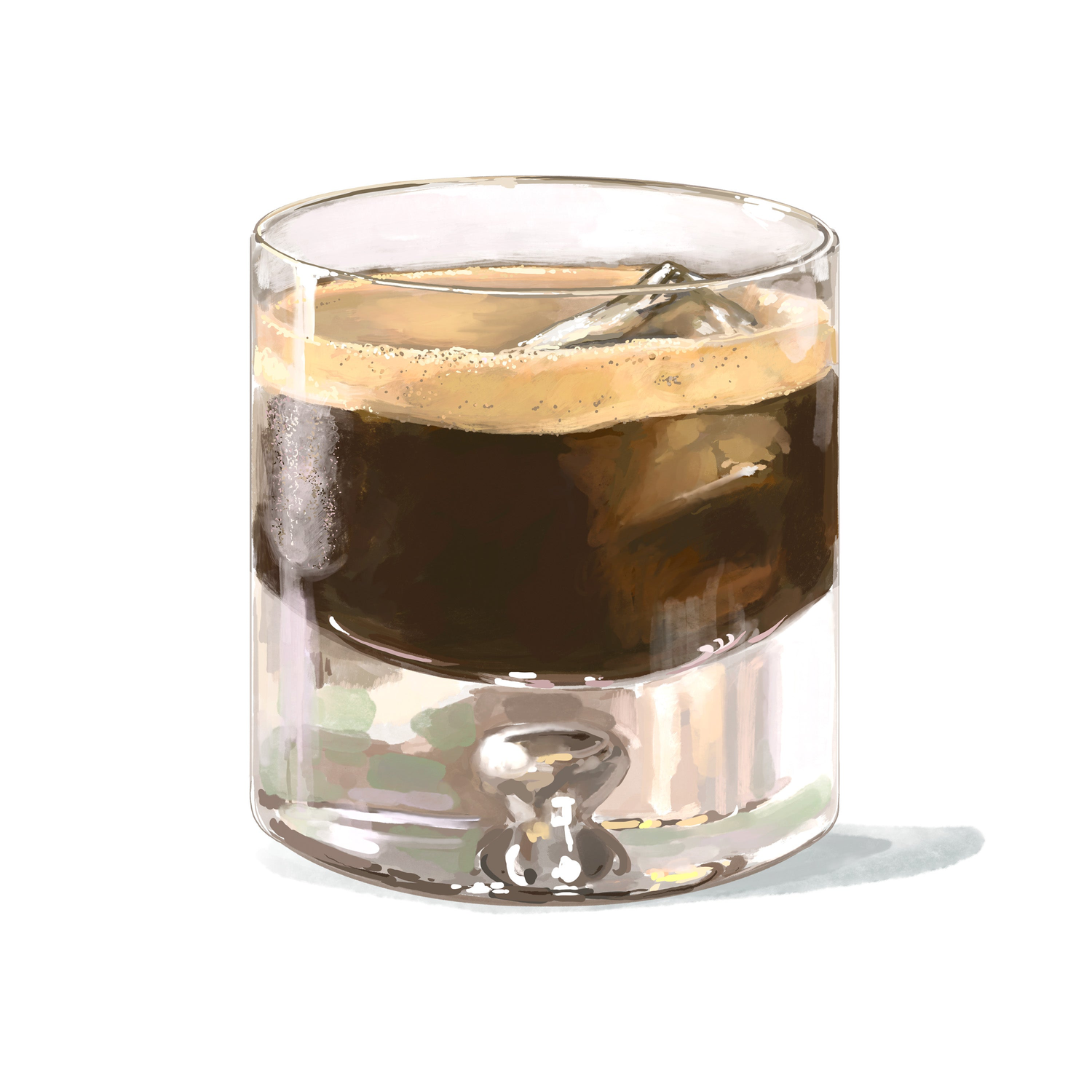 Espresso Martini cocktail poster bar decor shown in black frame.