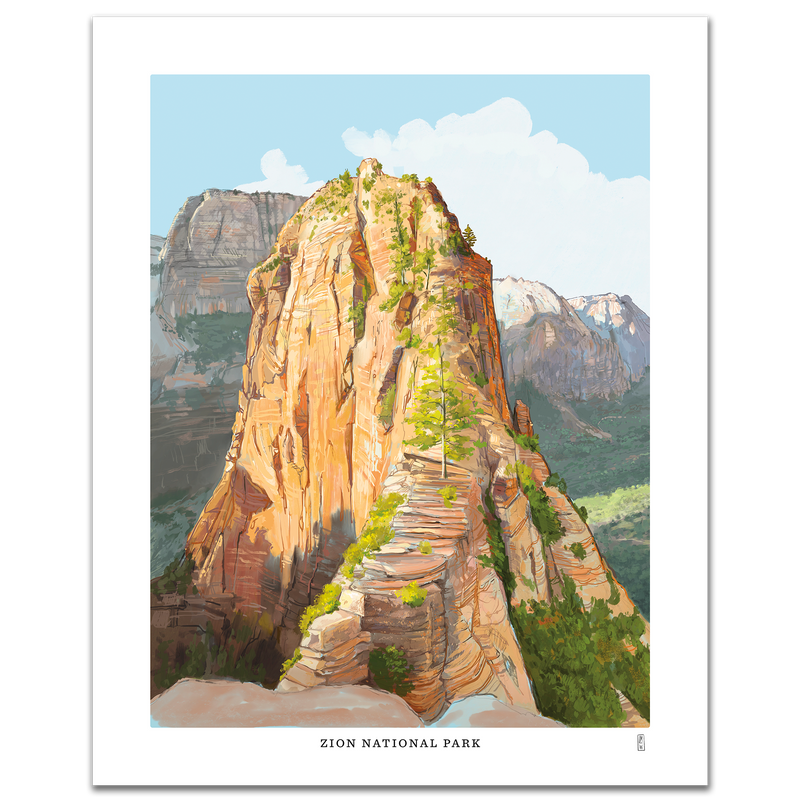 Zion National Park Hand-Signed Collection featuring Angels Landing