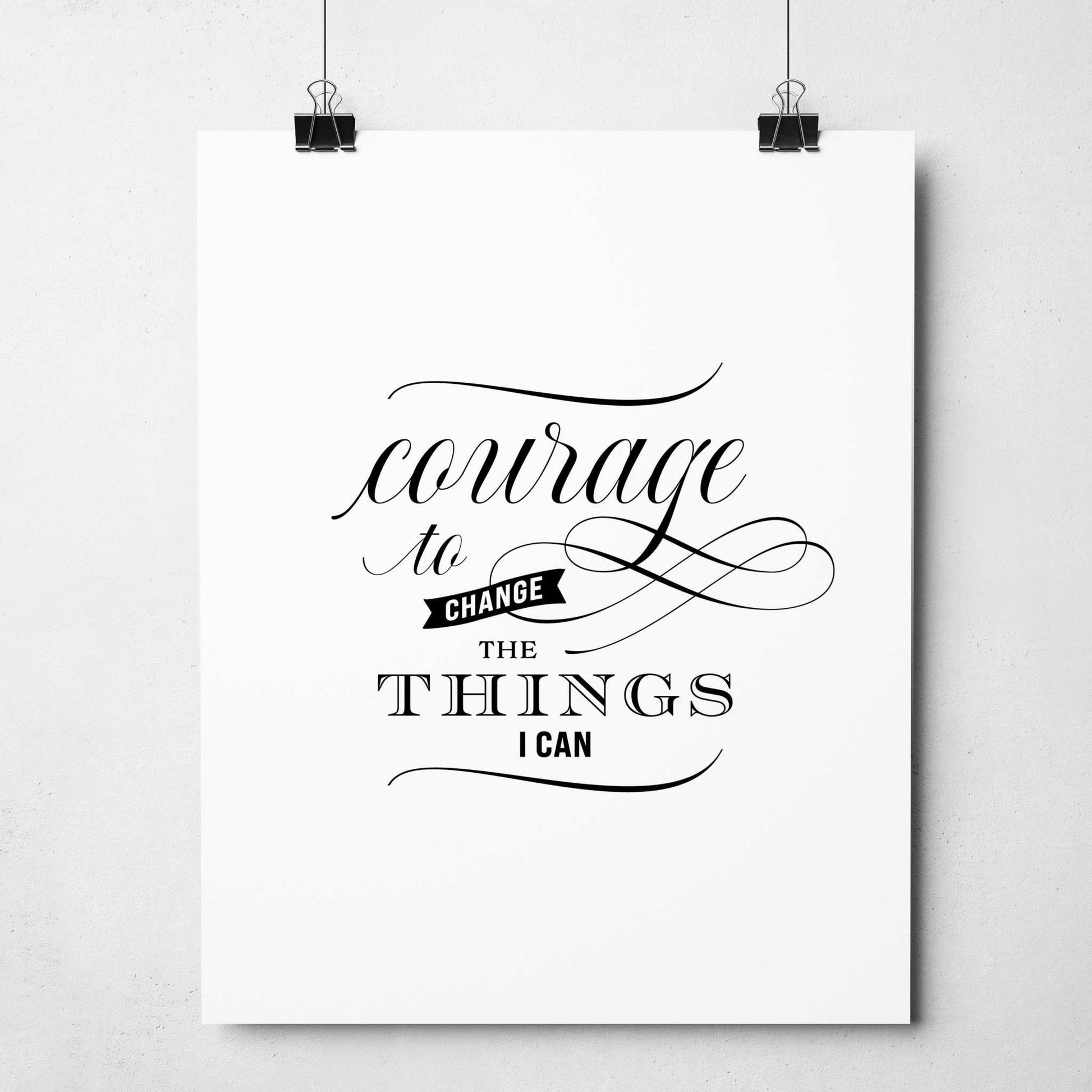 Detail of the second part of the Serenity Prayer Wall Art - 3-Piece set.