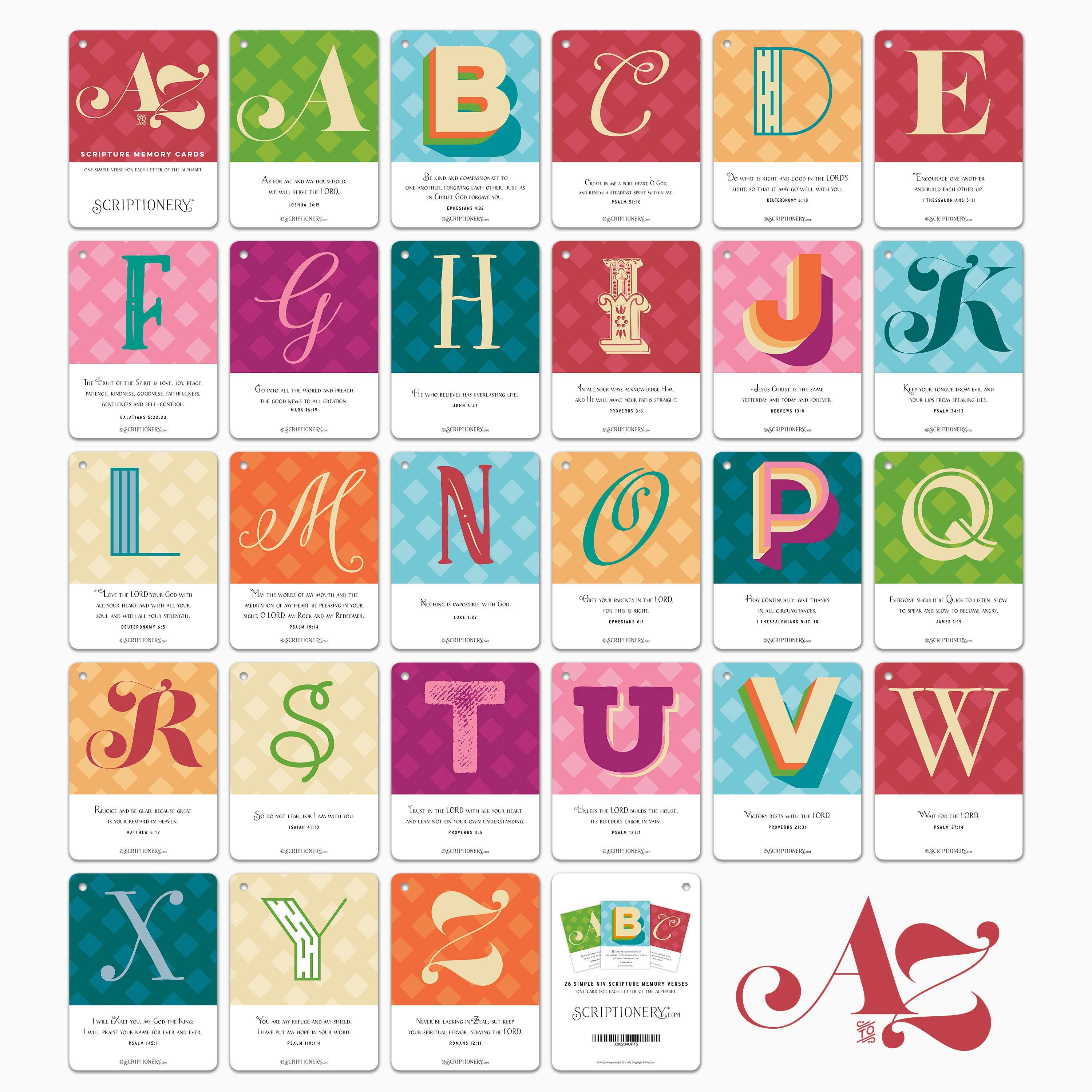 ABC Scripture Memory Cards for Kids