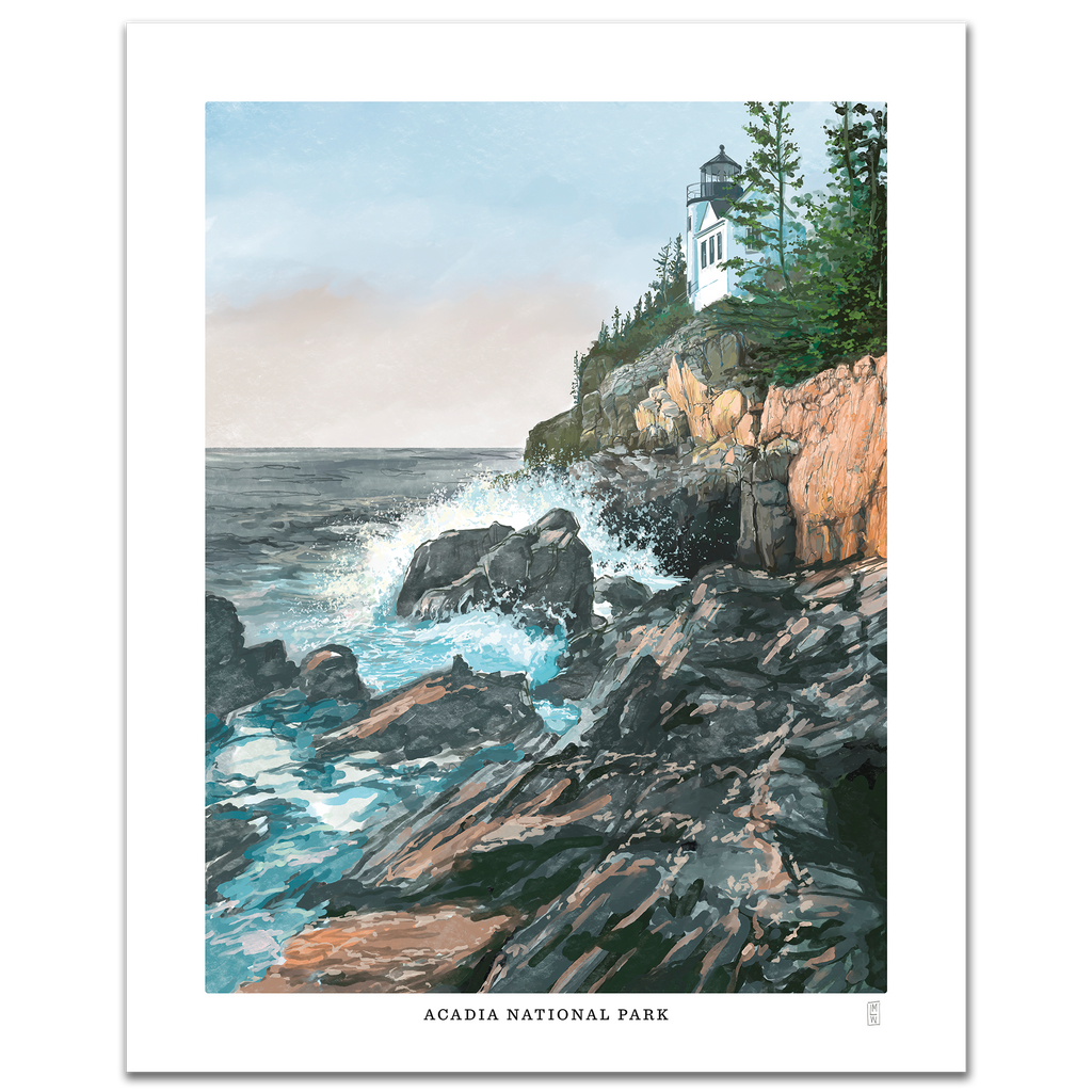 Acadia National Park art print hand-signed by the artist