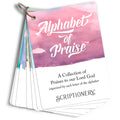 Alphabetical attributes of God scripture cards with watercolor design.