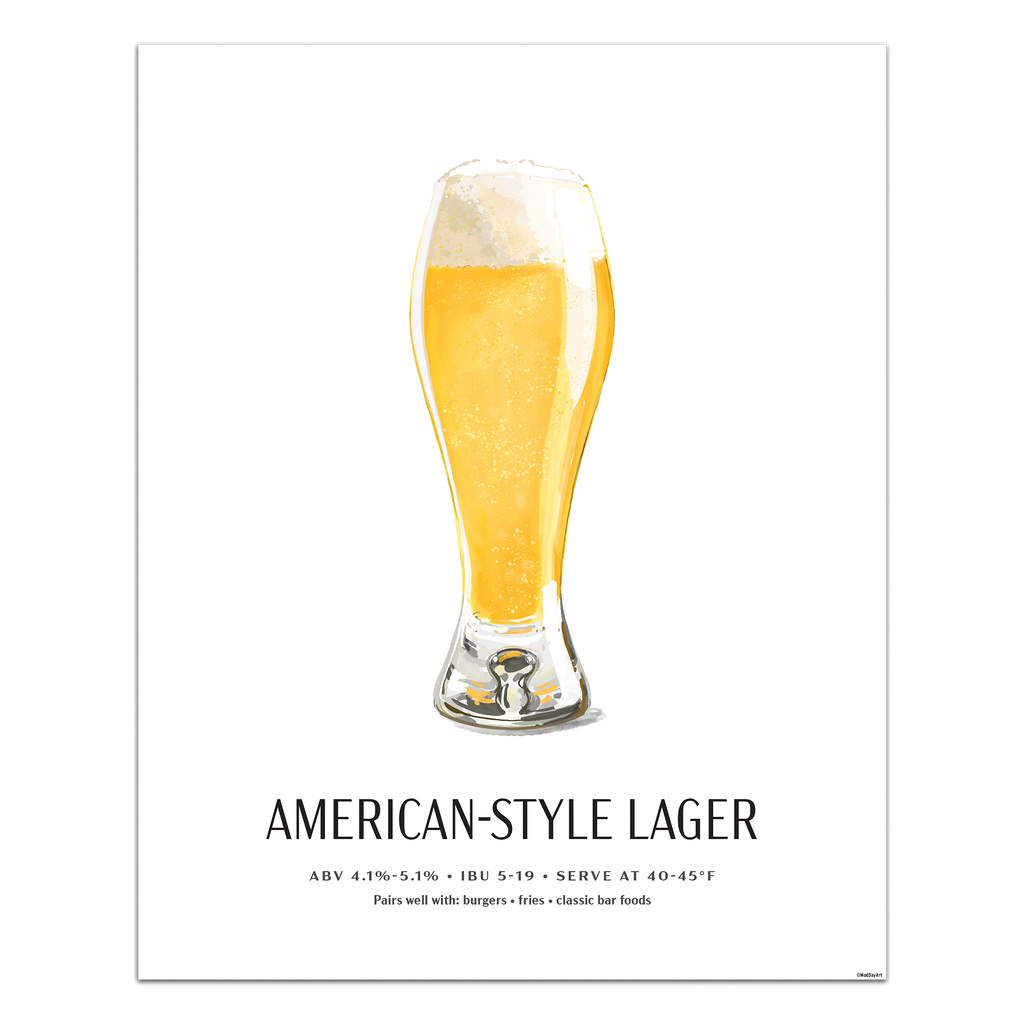 American Style Lager Beer Poster