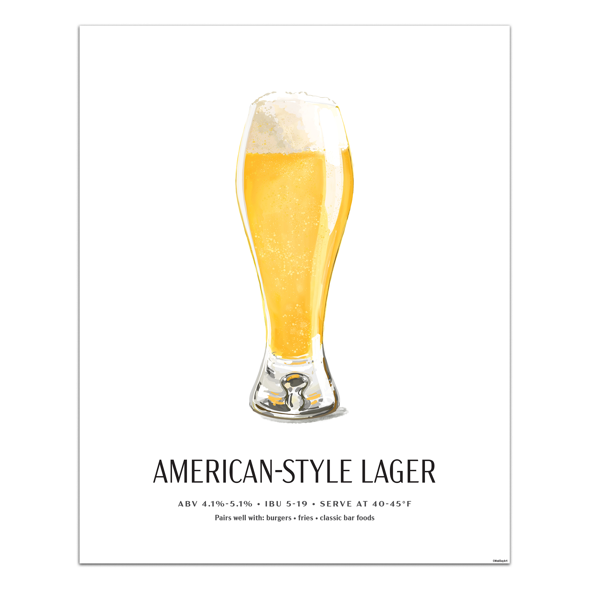 American Style Lager Beer Poster