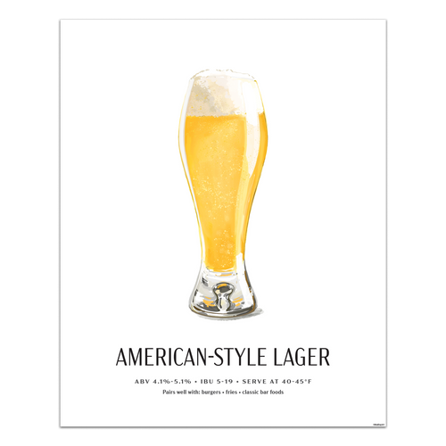 American Style Lager Beer Poster
