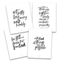 Modern brush calligraphy Bible verse wall art in minimalist style.