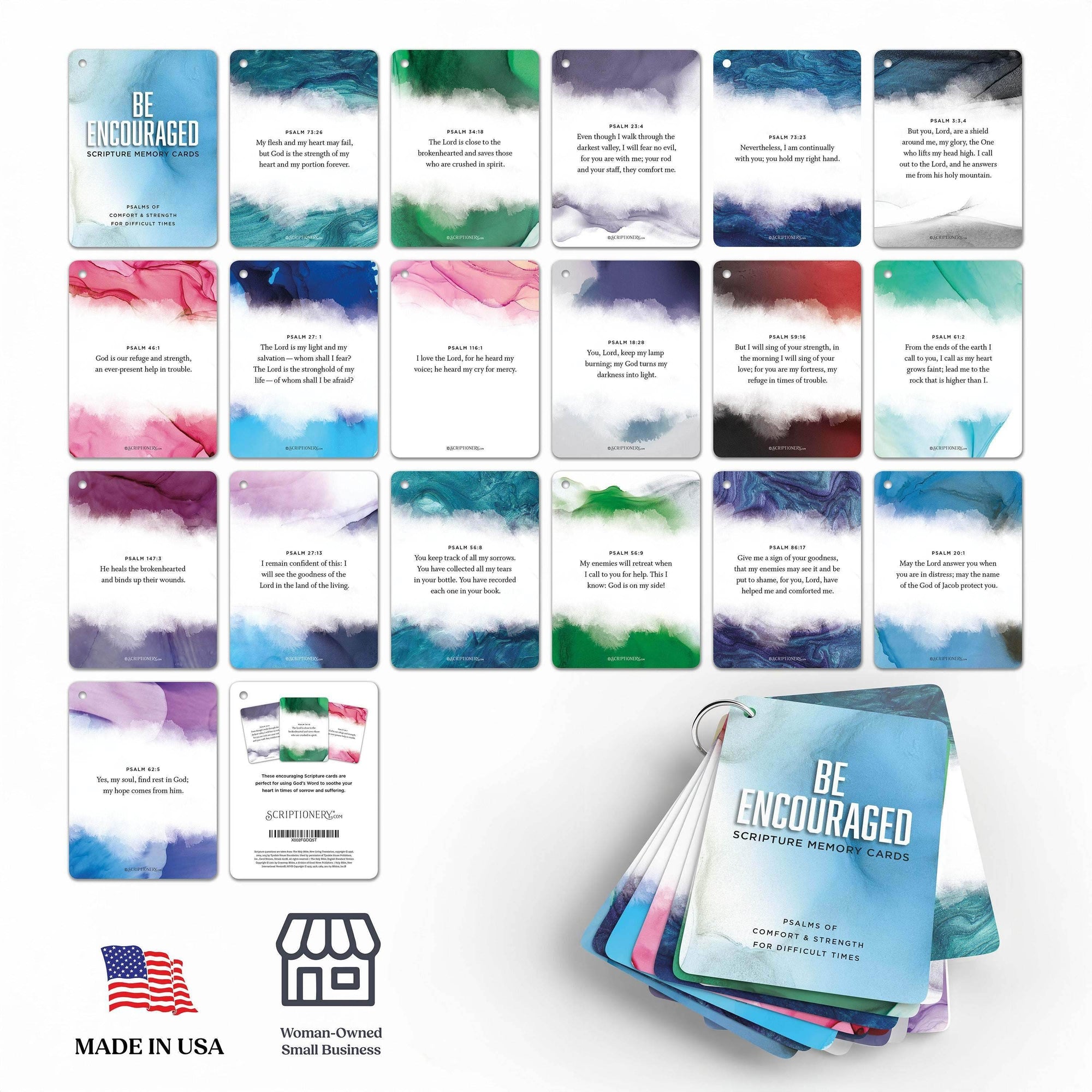 Encouragement Scripture Cards for Grief and Loss with Bible Verses
