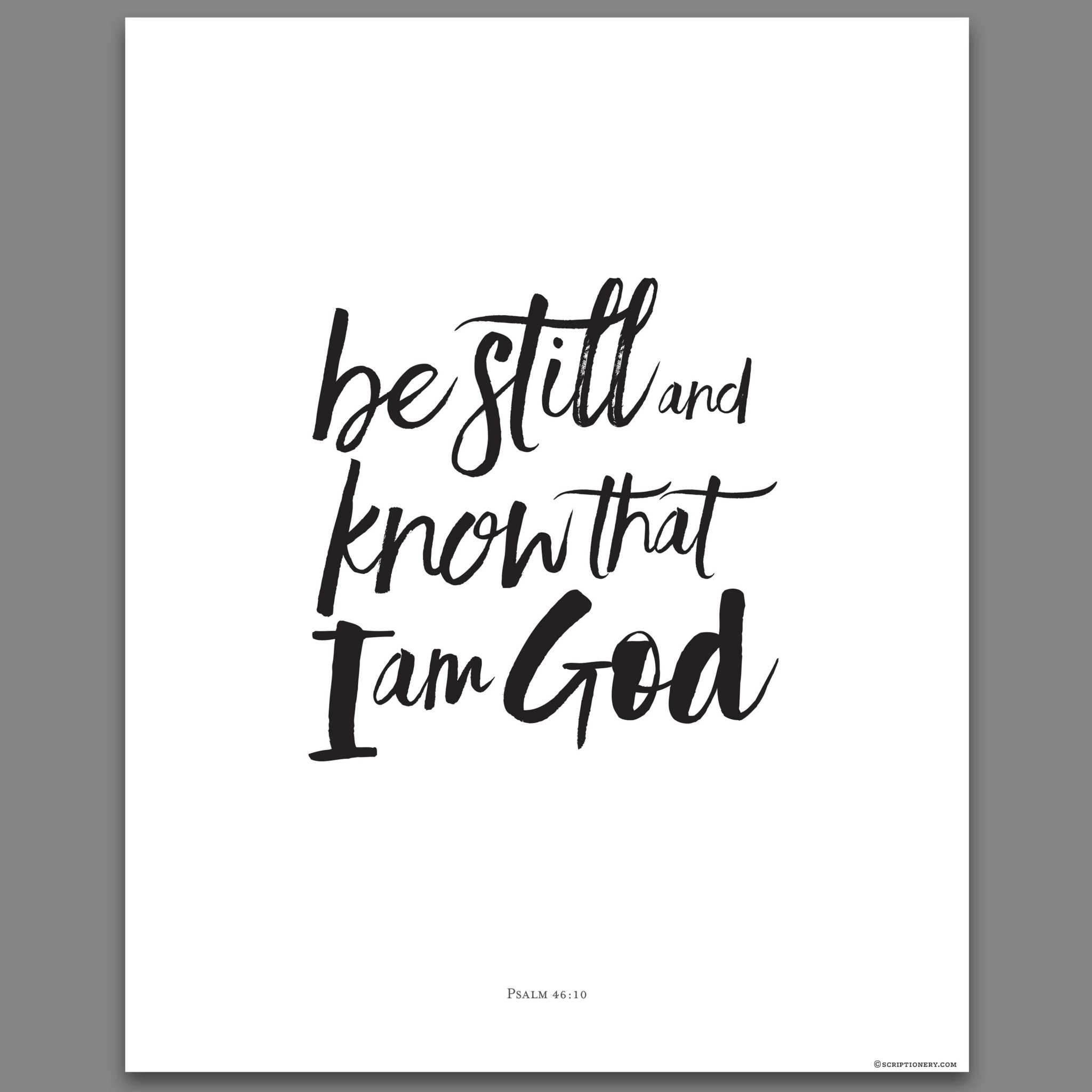 Modern brush calligraphy Bible verse wall art in minimalist style.
