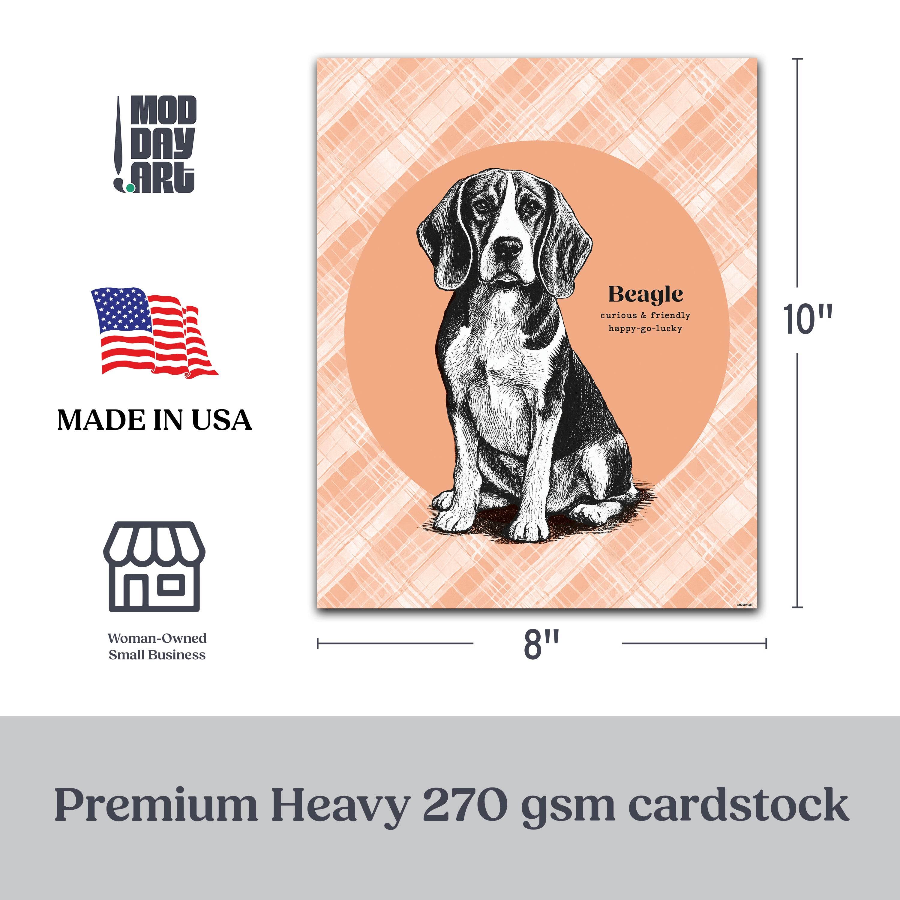 Beagle Drawing Wall Art - Charming Canine Poster for Dog Lovers