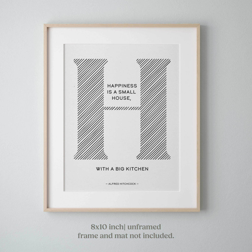 CHOW Wall Art - 4 Piece Kitchen Decor with bold typographic prints and food quotes.