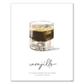 Carajillo recipe cocktail wall art print