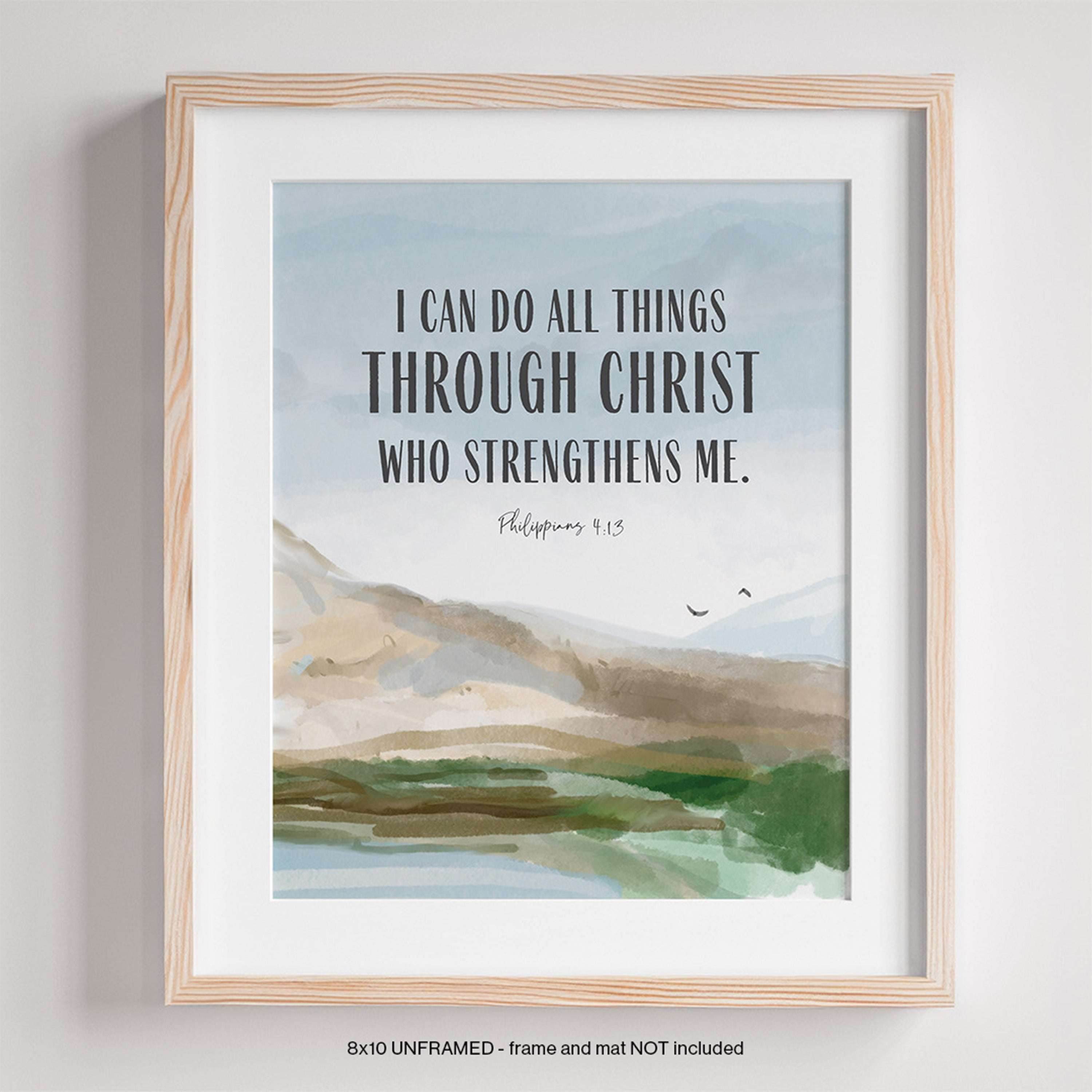 Joshua 1:9 Wall Art – 4-Piece Mountain Bible Verse Set (8x10) - Mod Day Art