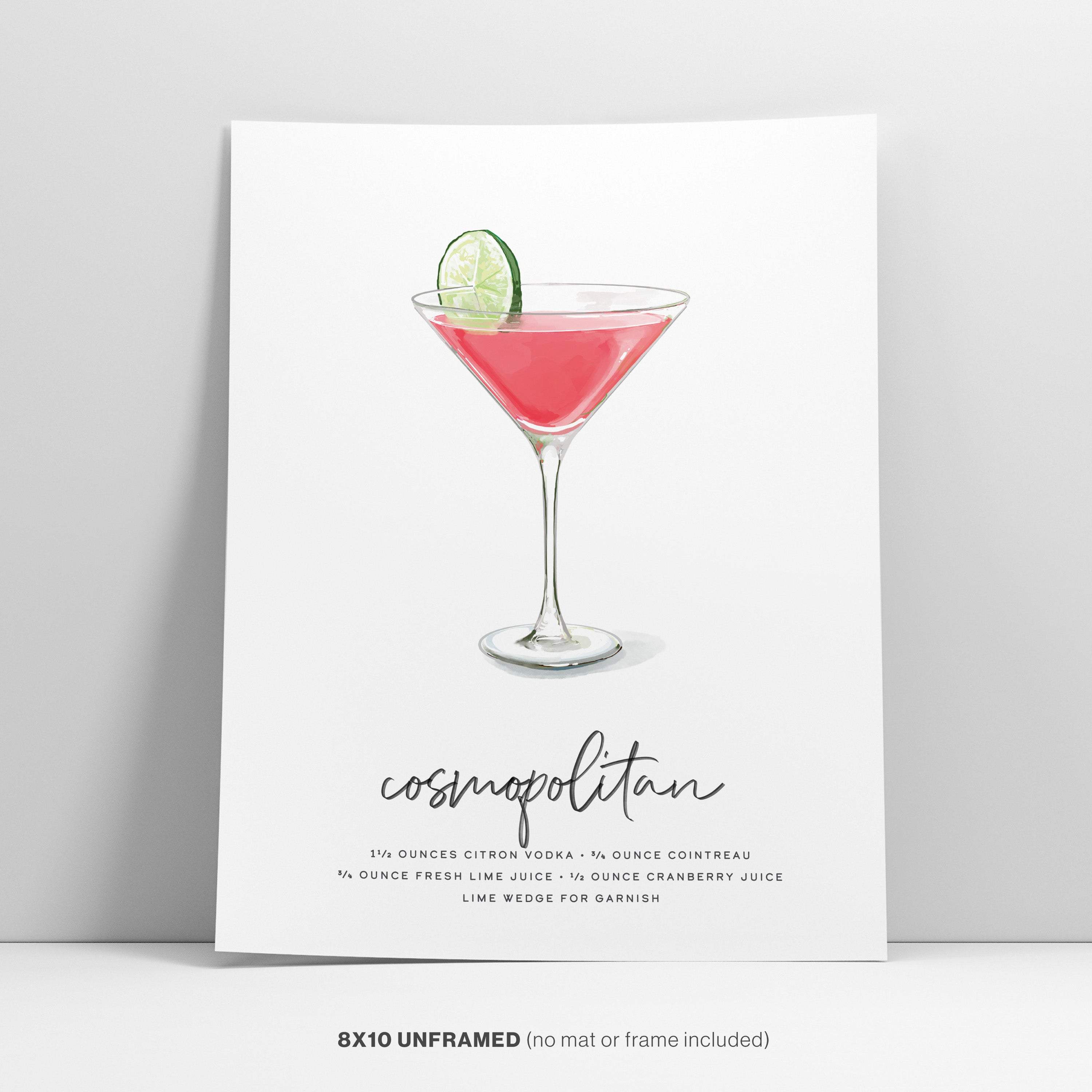 Cosmopolitan Cocktail Wall Art
