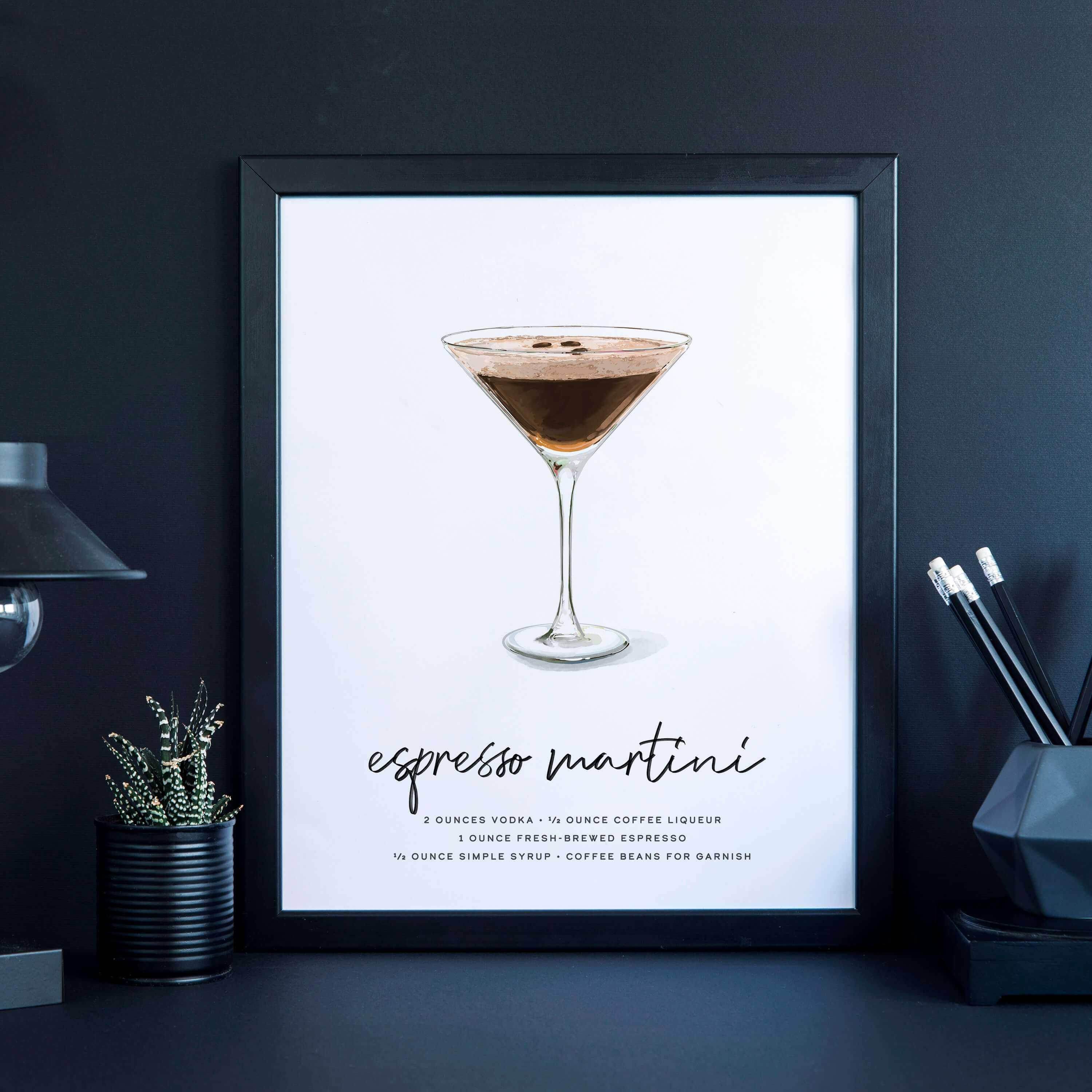 Espresso martini wall art poster