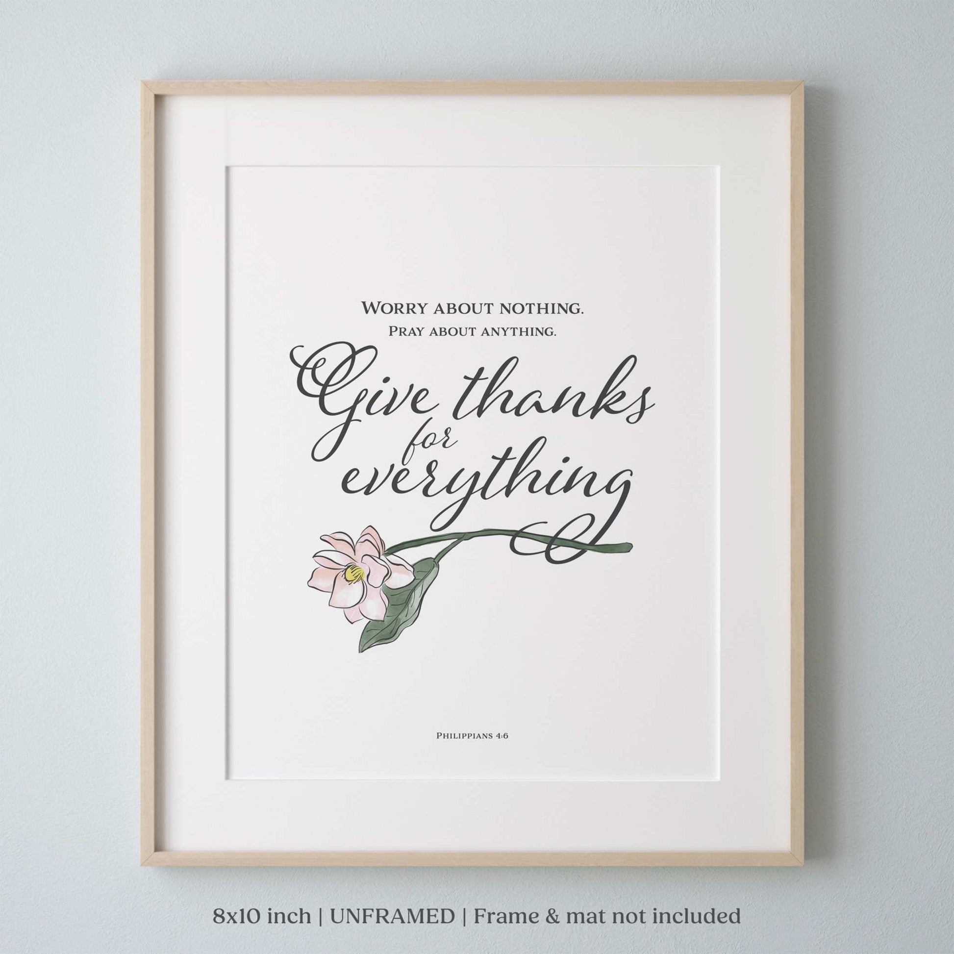 Christian wall art featuring "It Is Well With My Soul" with hand-drawn floral designs and Bible verses.