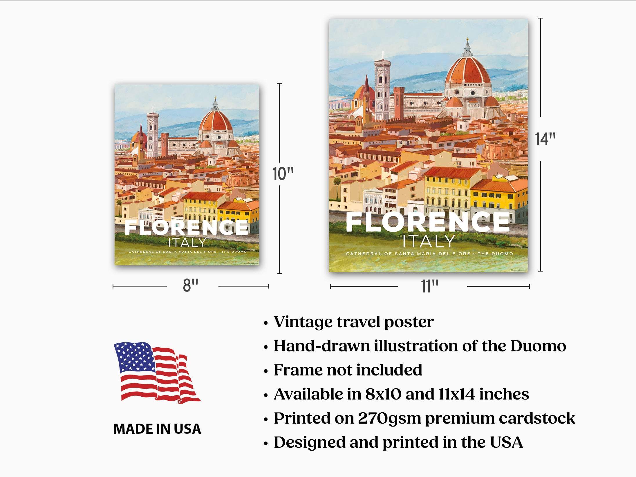 Florence Italy Poster | Duomo Art Print