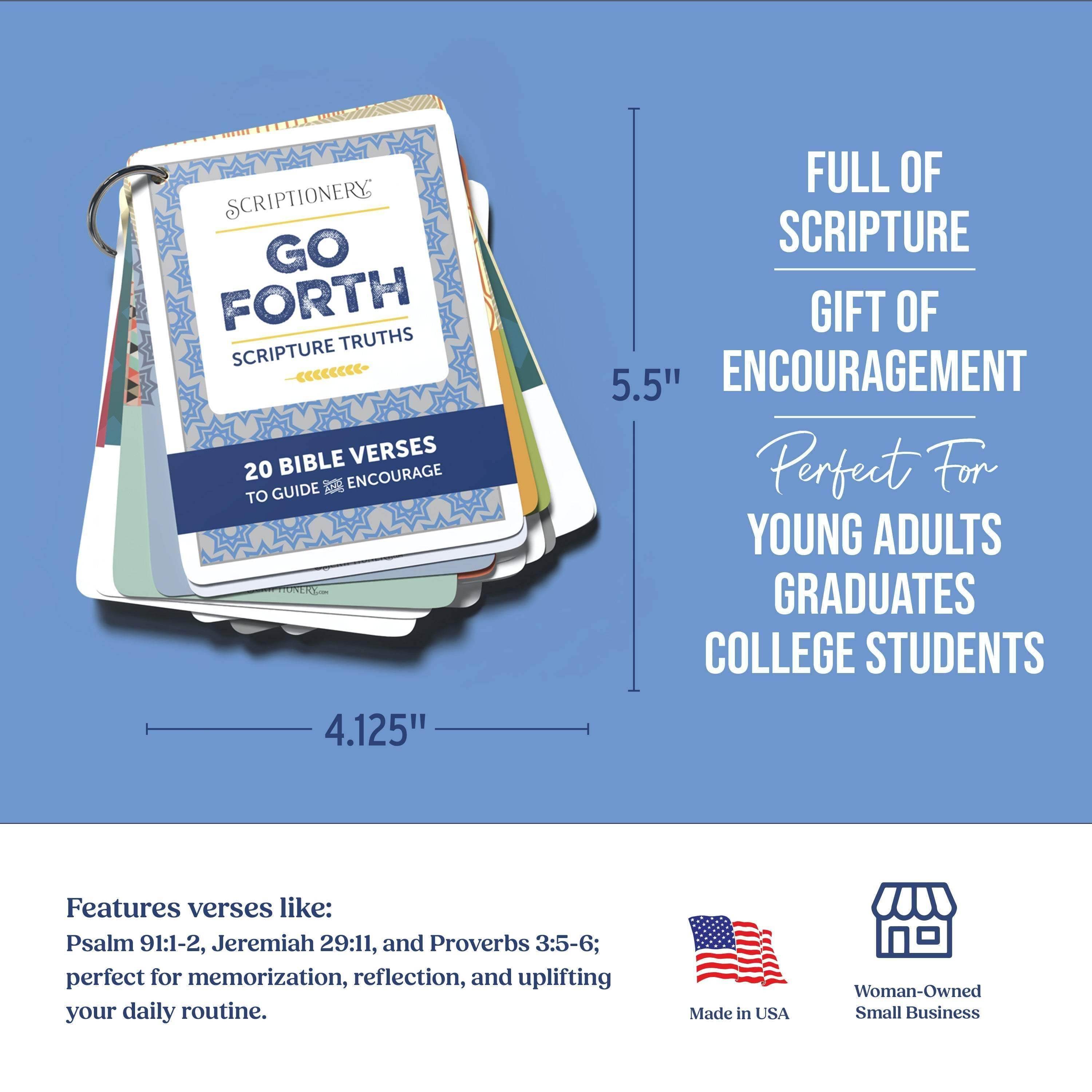 Christian graduation gift scripture memory cards with inspiring Bible verses, ideal for young adults and students.