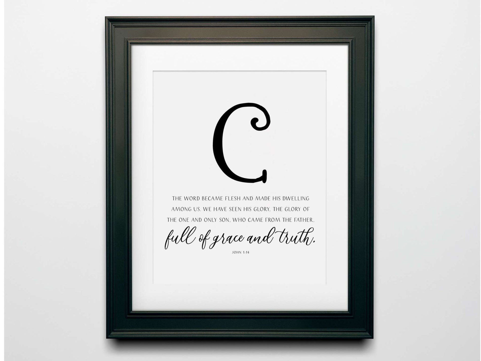 Grace Decor: 6-piece Christian wall art set featuring a beautifully designed ‘C’ poster as part of the inspiring collection.