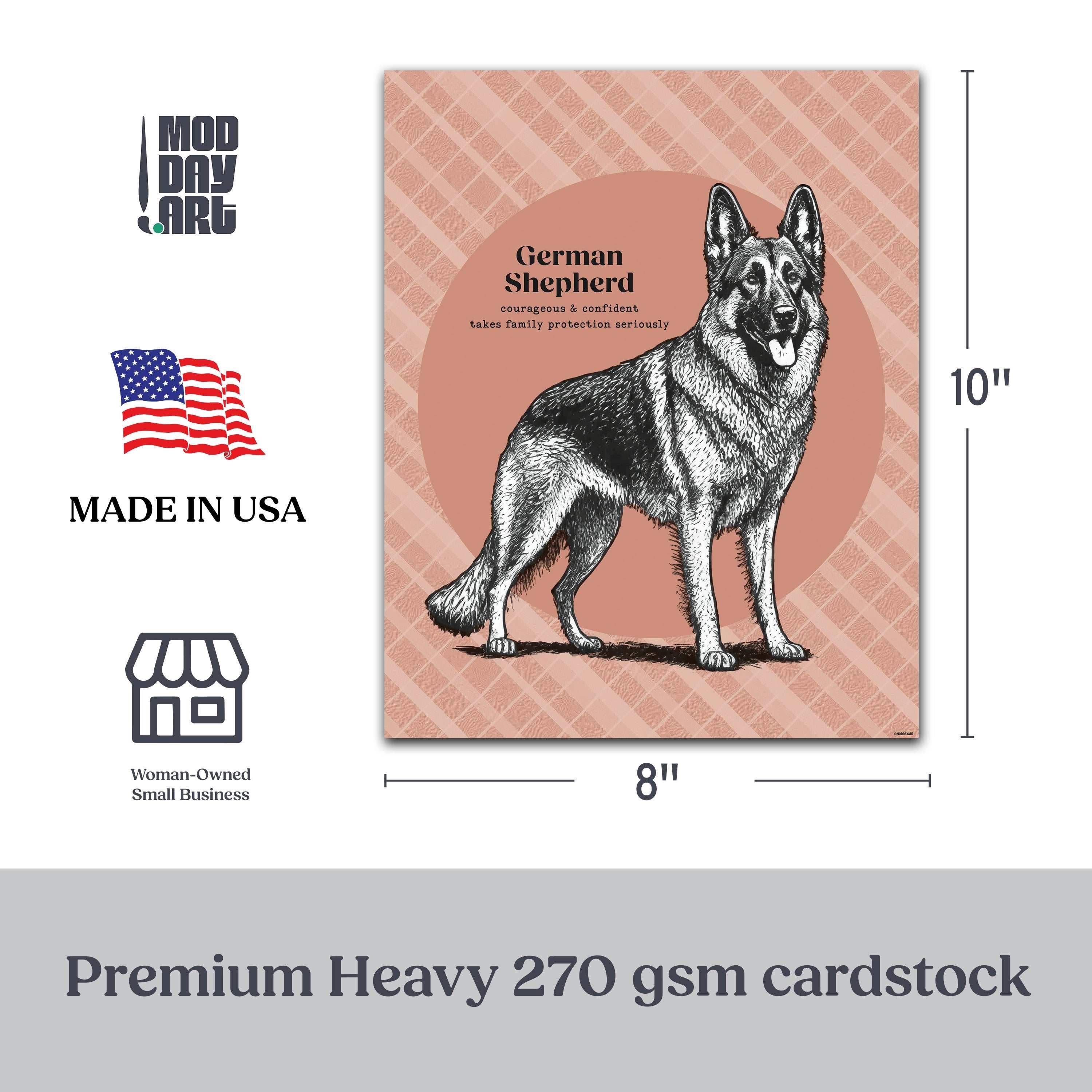 English Bulldog drawing wall art with whimsical plaid background.