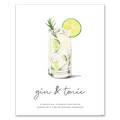 Gin and Tonic Home Bar Wall art Feature Image