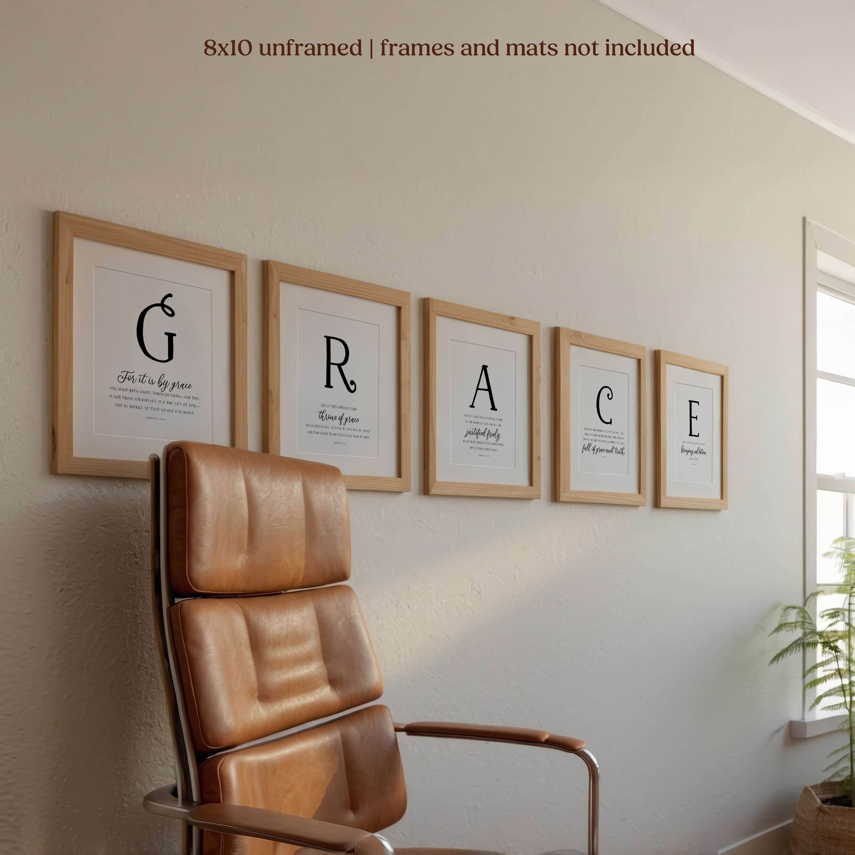 Grace christian office decor set