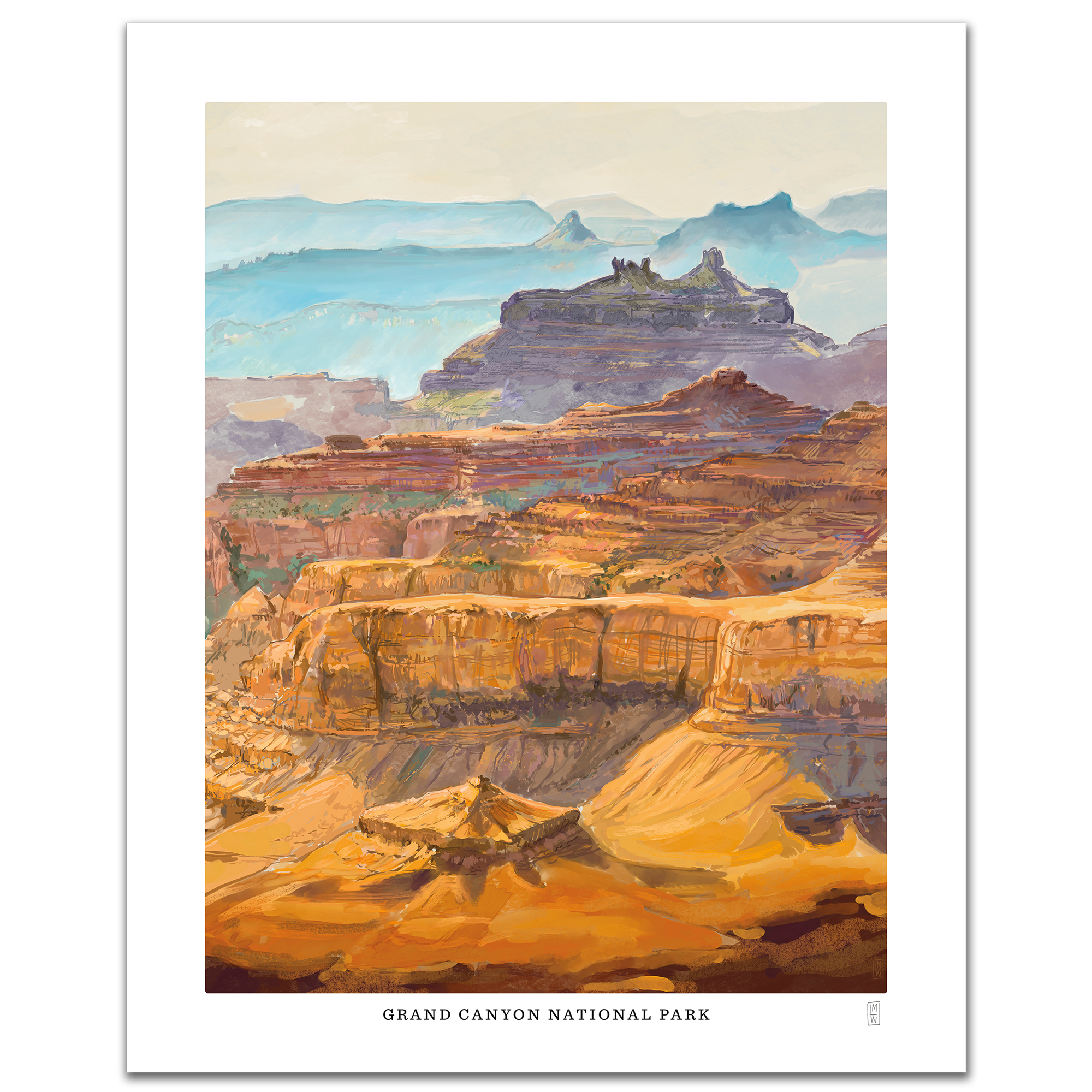 Grand Canyon National Park art print hand-signed by the artist