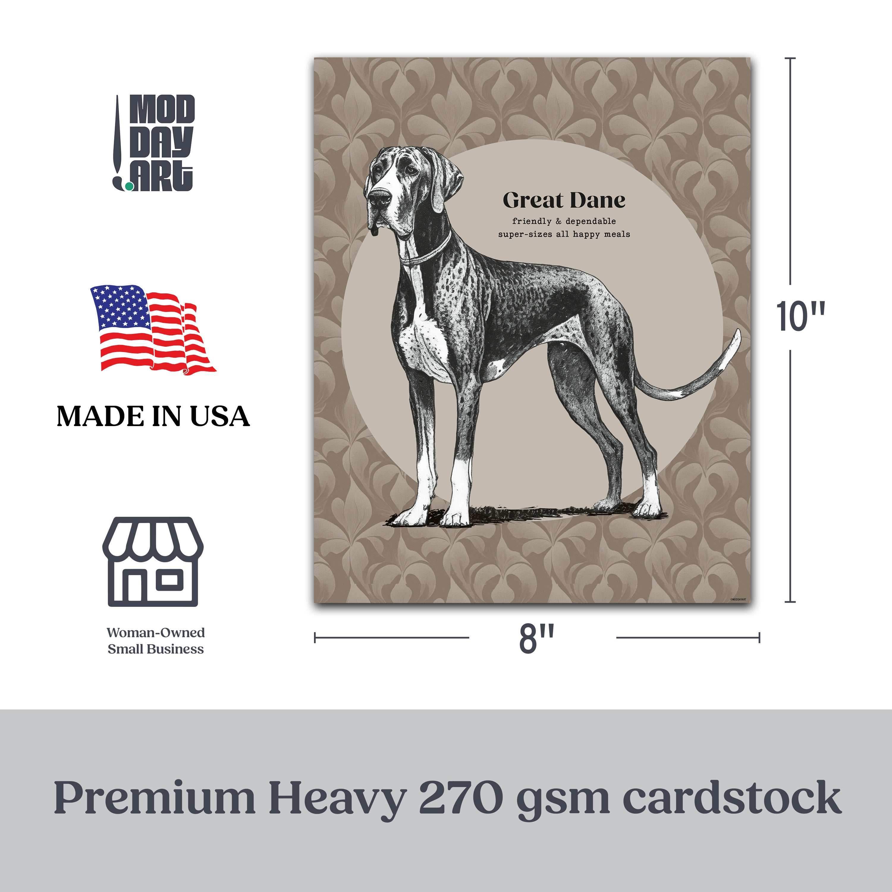 English Bulldog Drawing Wall Art with Plaid Background and Humorous Caption