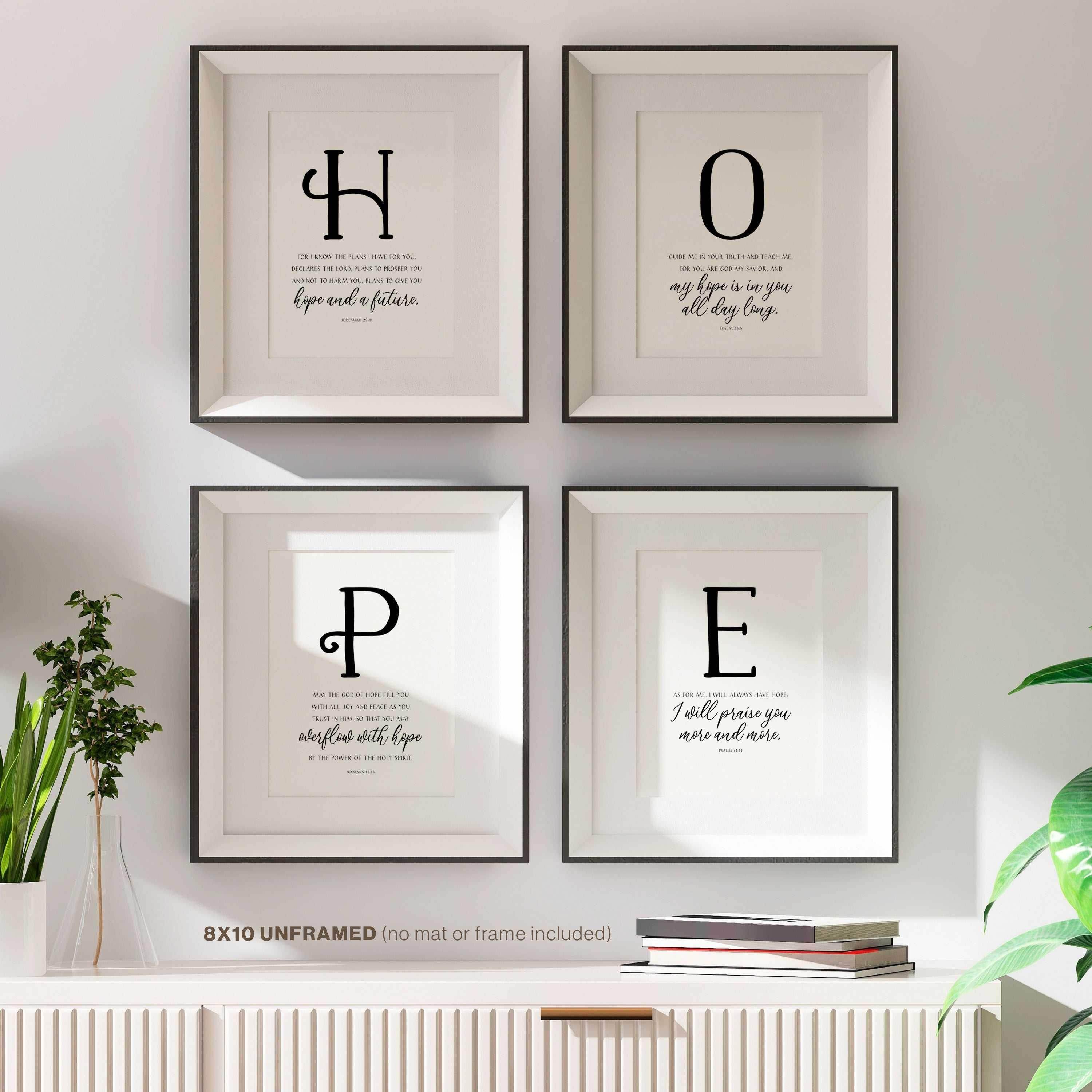 Bible verse wall art featuring Hope