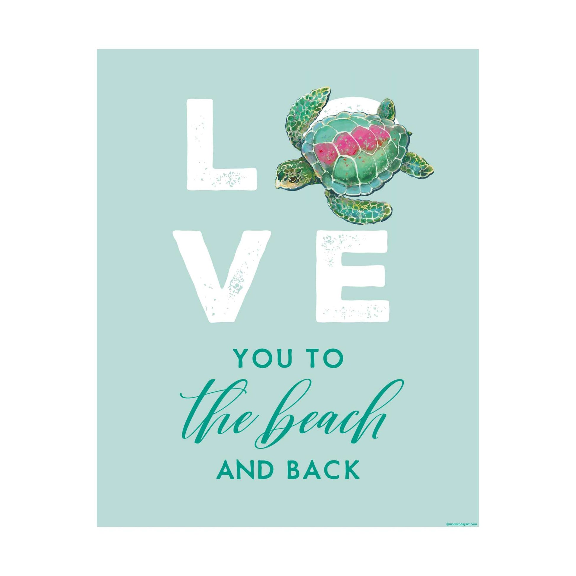 Coastal Home Decor 'Love You To The Beach And Back' Wall Art feature image