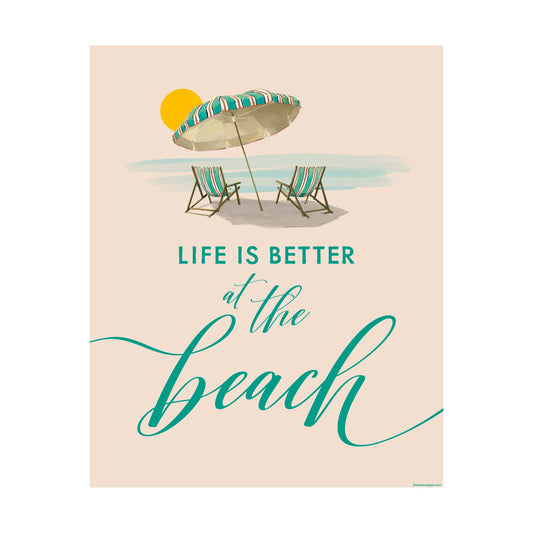 “Life is Better at the Beach” Poster feature image.