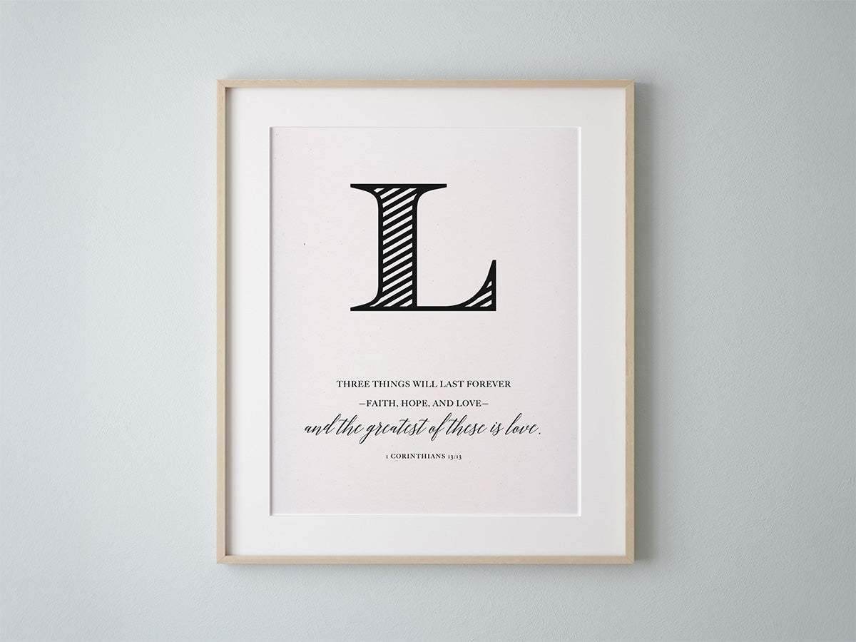 Bible Scripture Wall Art – LOVE Bible Quote Posters (Set of 4, 8x10) - Mod Day Art