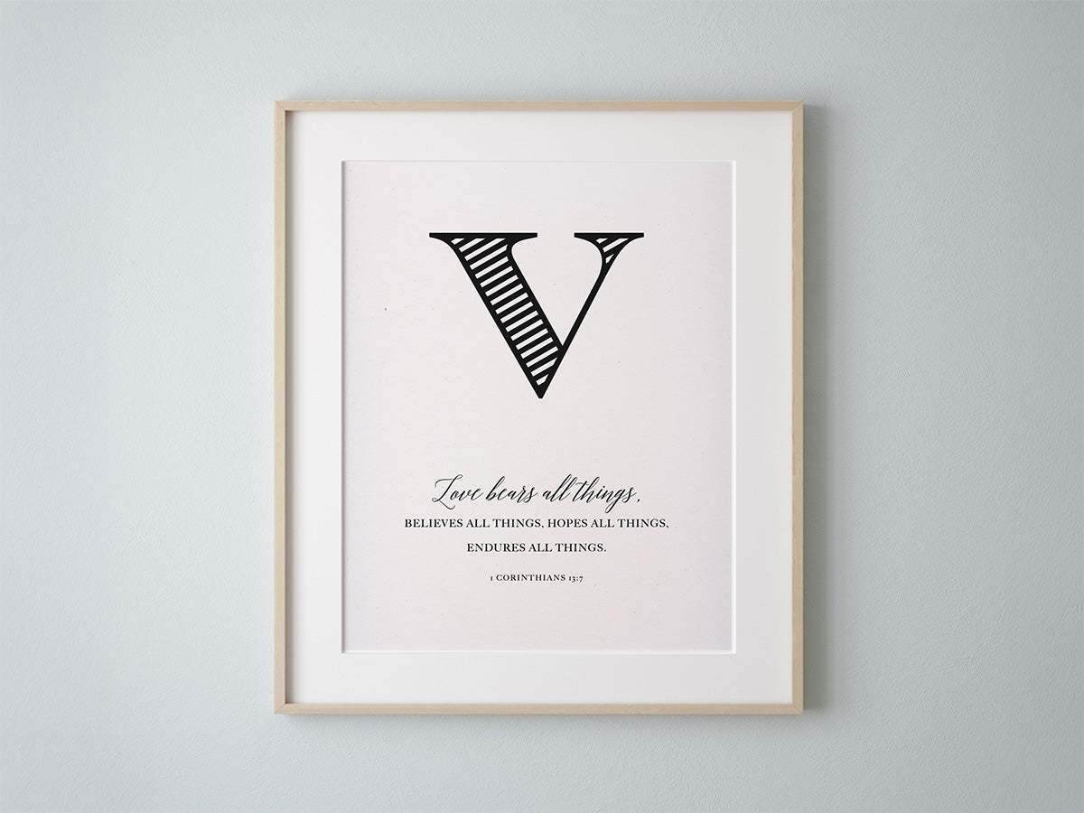 Bible Scripture Wall Art – LOVE Bible Quote Posters (Set of 4, 8x10) - Mod Day Art