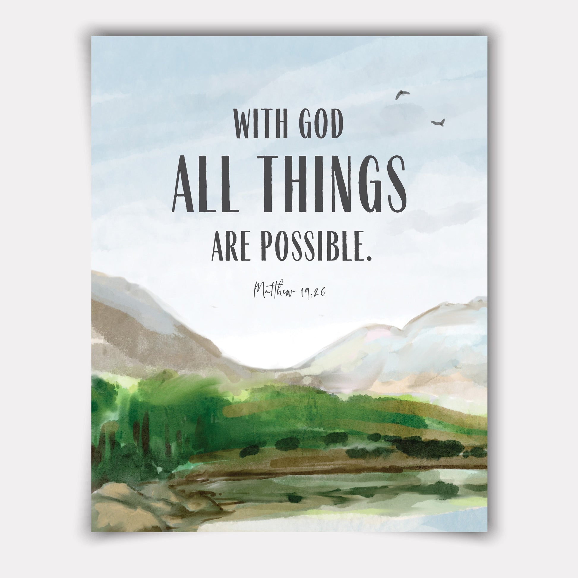 Detailed view of the first poster in the I Can Do All Things Through Christ wall art set.”