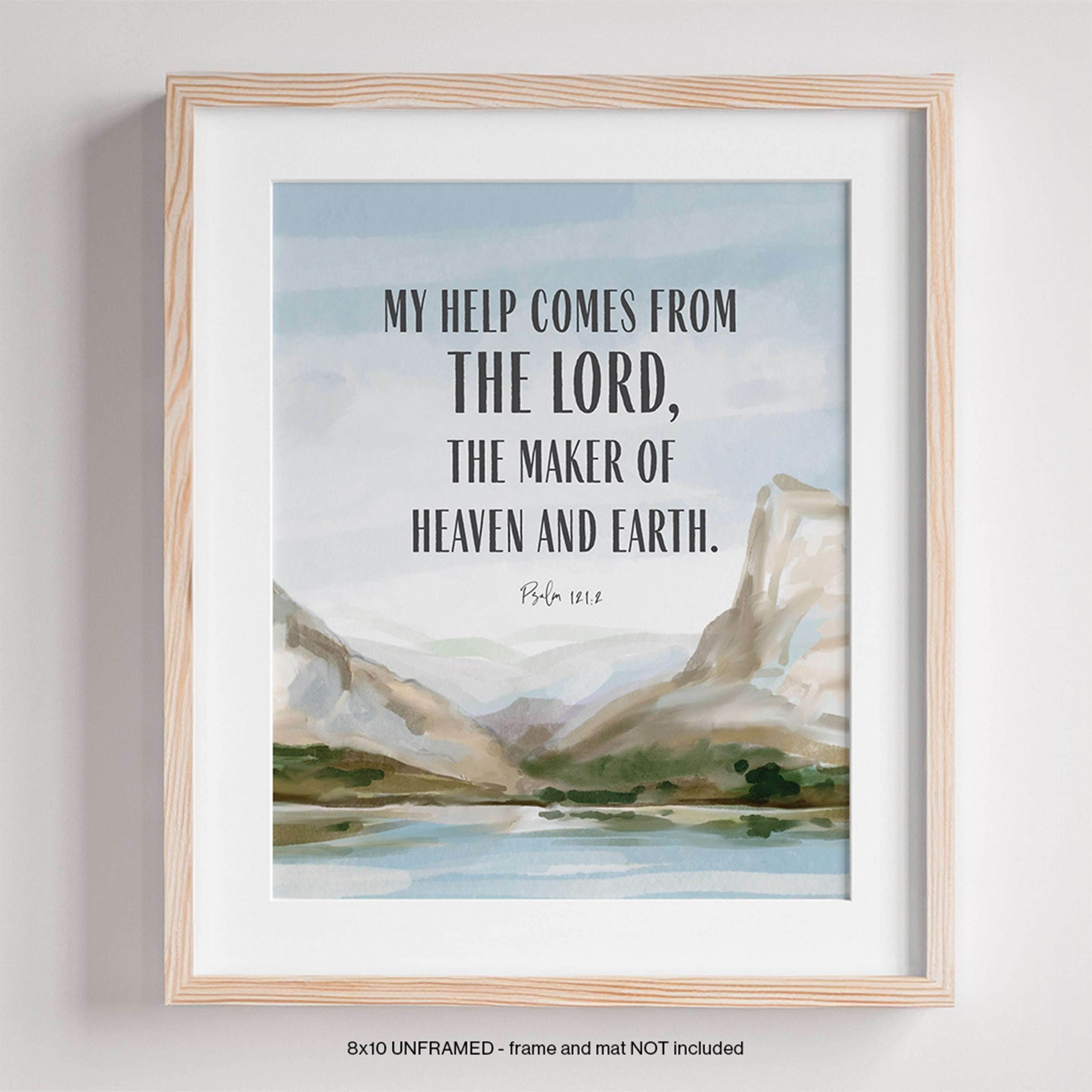 Joshua 1:9 Wall Art – 4-Piece Mountain Bible Verse Set (8x10) - Mod Day Art