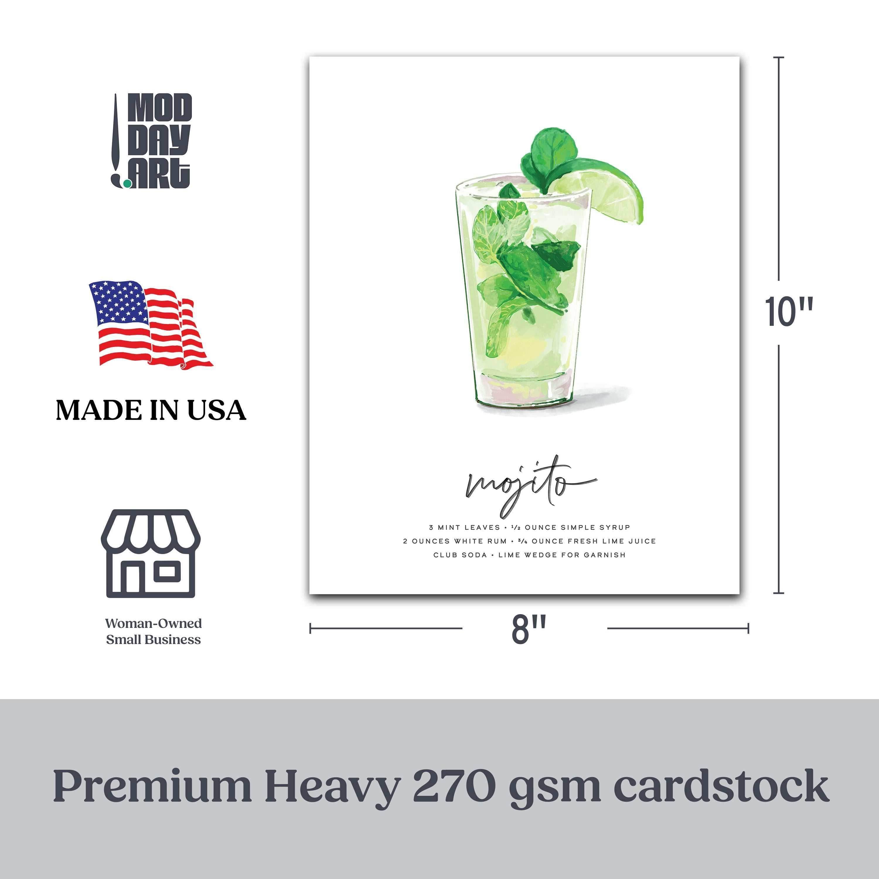 Mojito Cocktail Wall Art - Mod Day Art