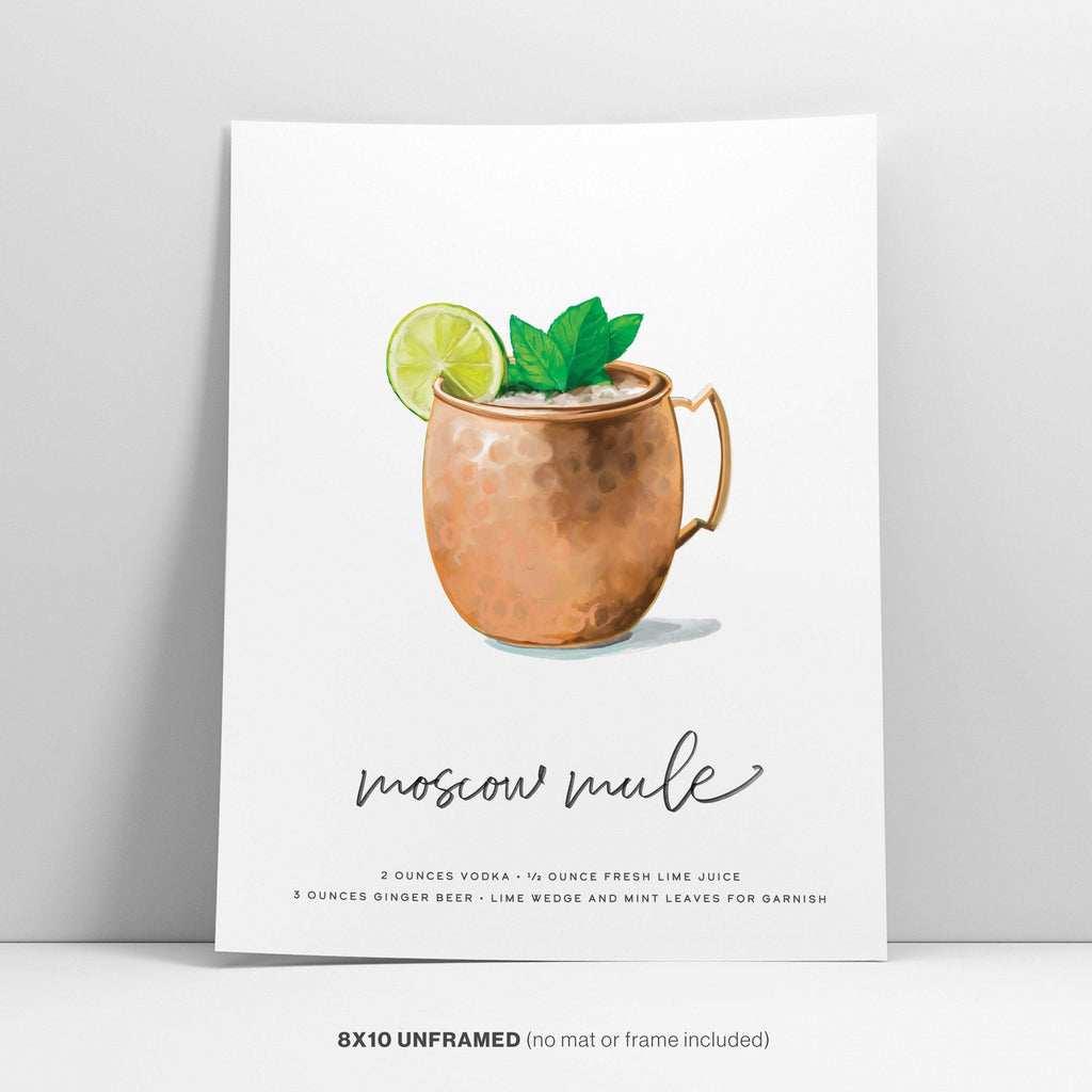 Moscow Mule Cocktail Wall Art