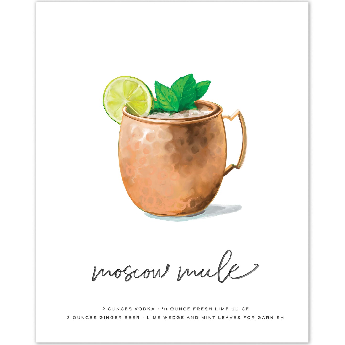 Moscow Mule Cocktail Wall Art feature image