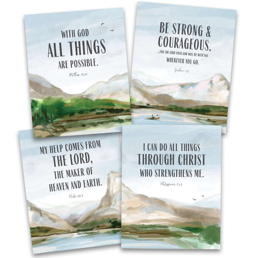 I Can Do All Things Through Christ wall art feature image showing all four posters.