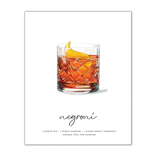 Negroni Cocktail Wall Art