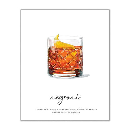 Negroni Cocktail Wall Art