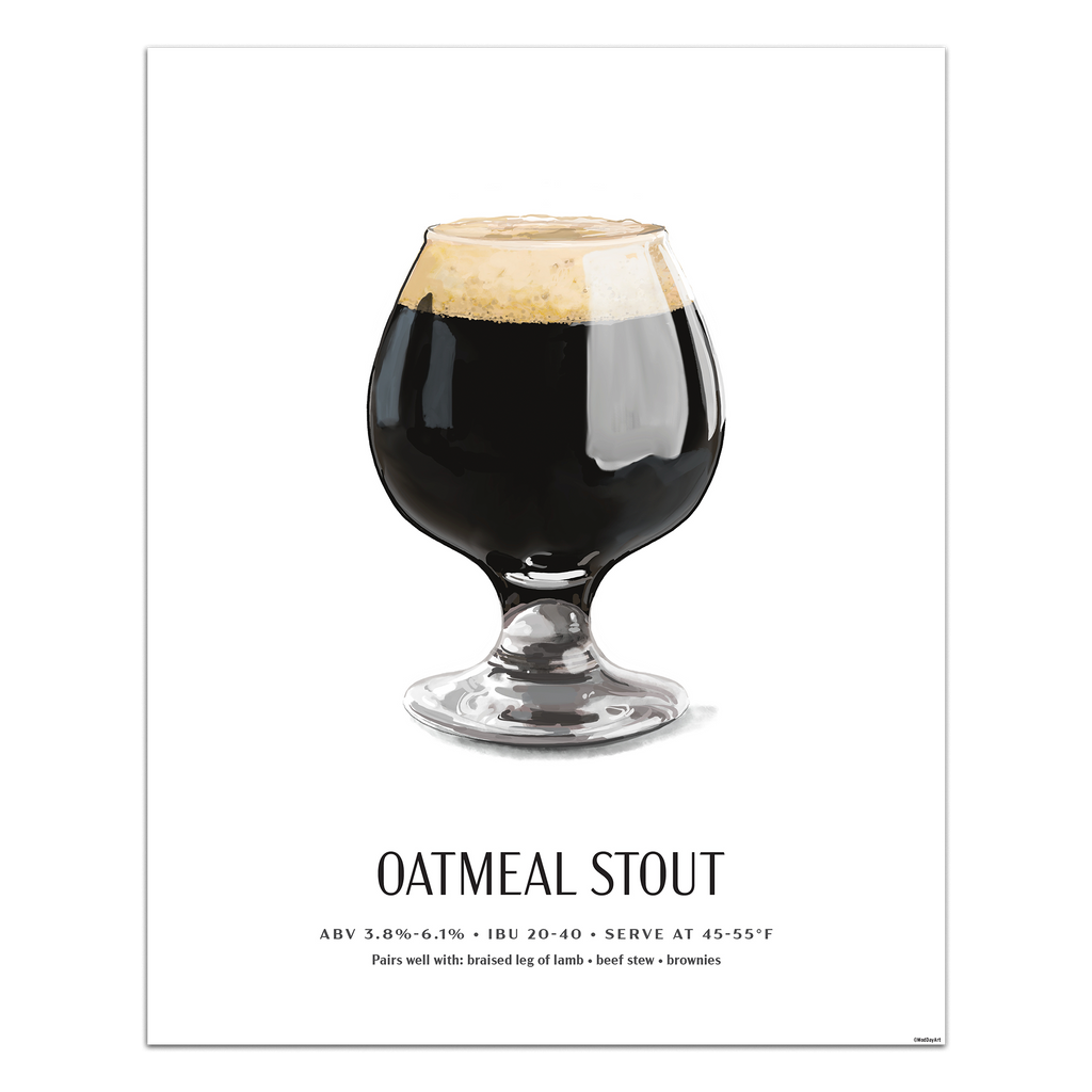 Oatmeal Stout Beer Poster