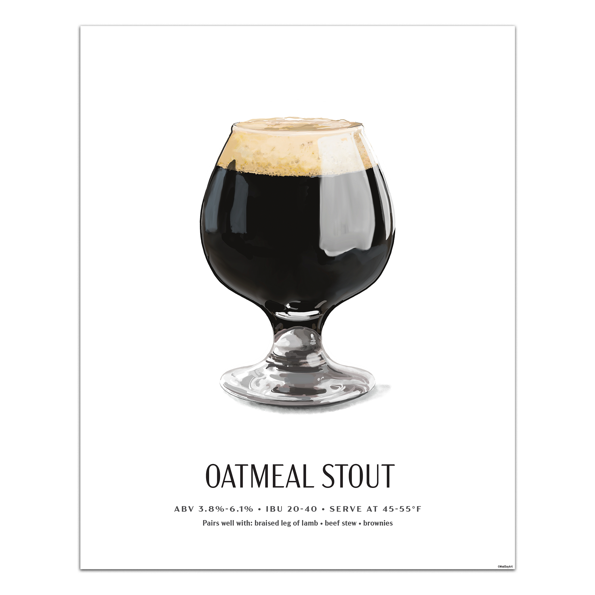 Oatmeal Stout Beer Poster