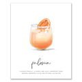 Paloma hand-drawn cocktail wall art